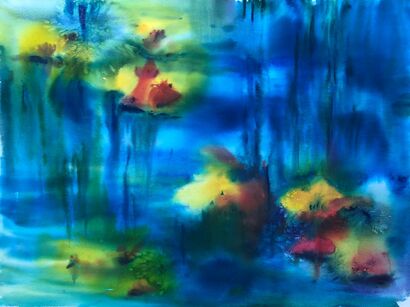 ninfee 1 - A Paint Artwork by Shirin Eghbal